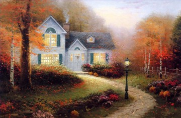 Thomas Kinkade Painting - Las bendiciones del otoño Thomas Kinkade